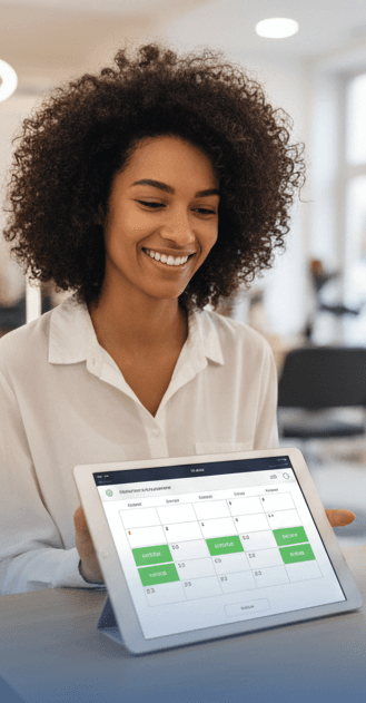 Booking widget UI screenshot